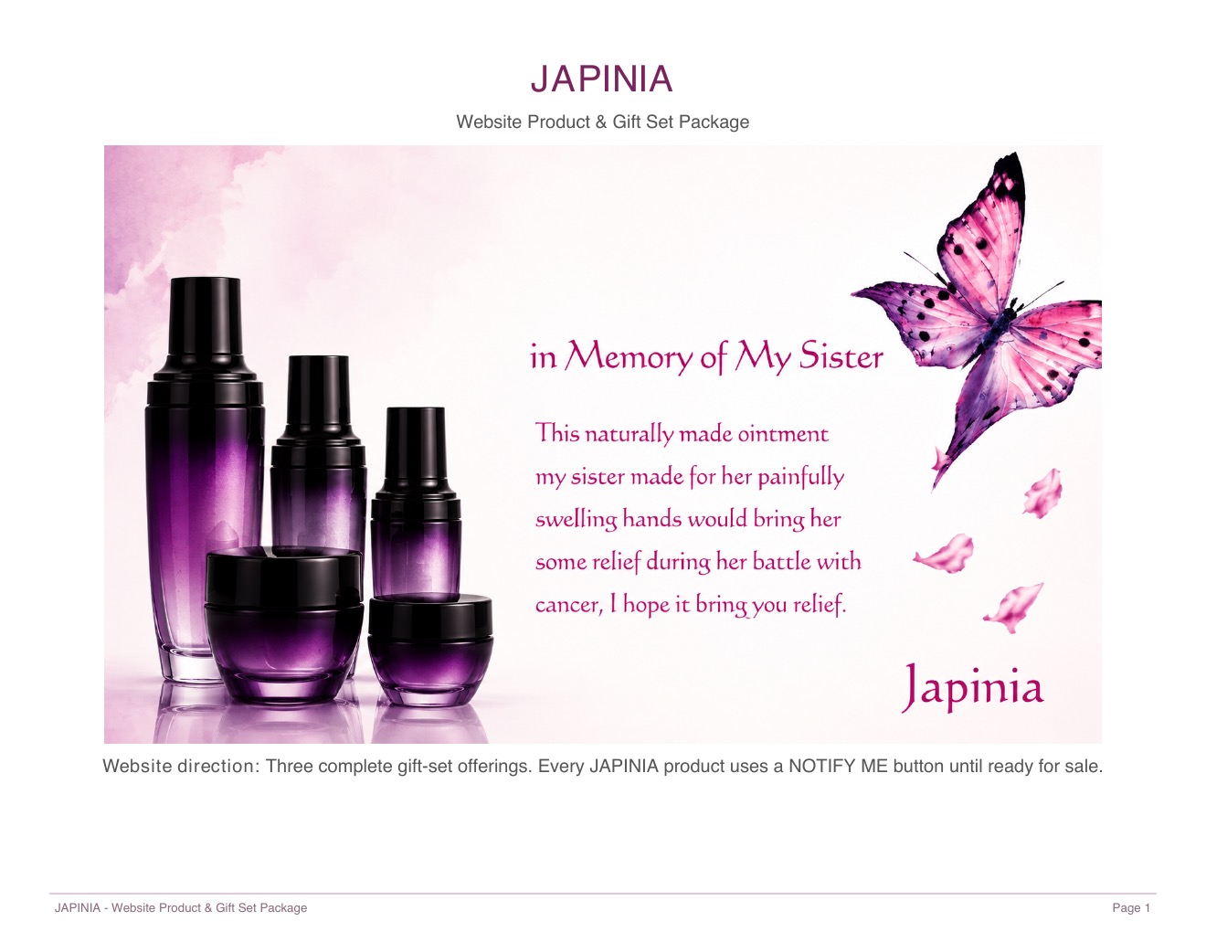 JAPINIA memorial collection banner